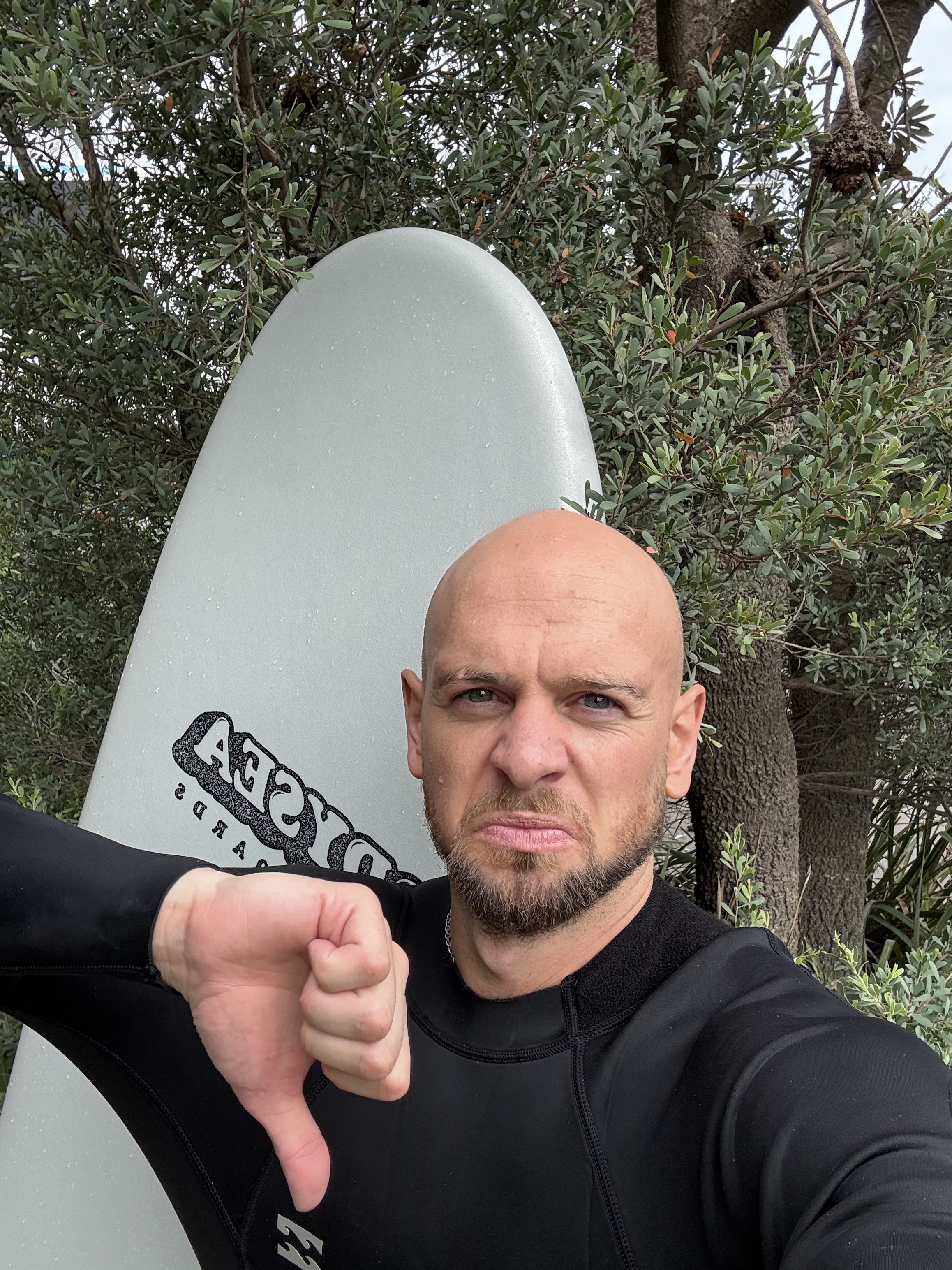 Alex during a surf lesson in Australia